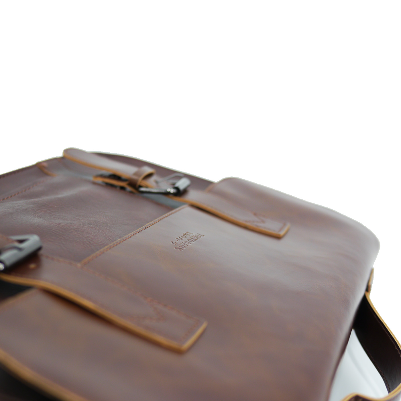 vegan leather briefcase