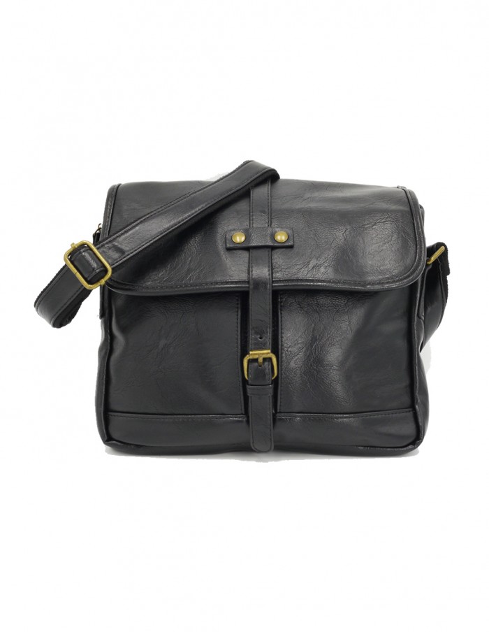 Handa Modern Messenger Bag Classic Black - Tokyobags.co